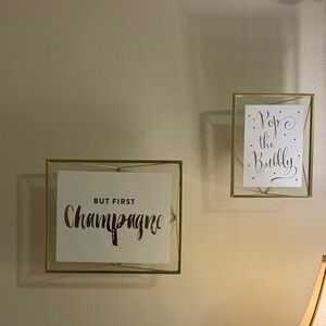 Umbra Gold Floating Picture Frames - Metallic Gold Wall Decor